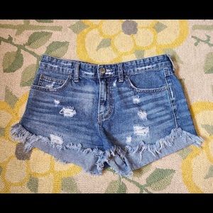 Free people distressed short jeans shorts